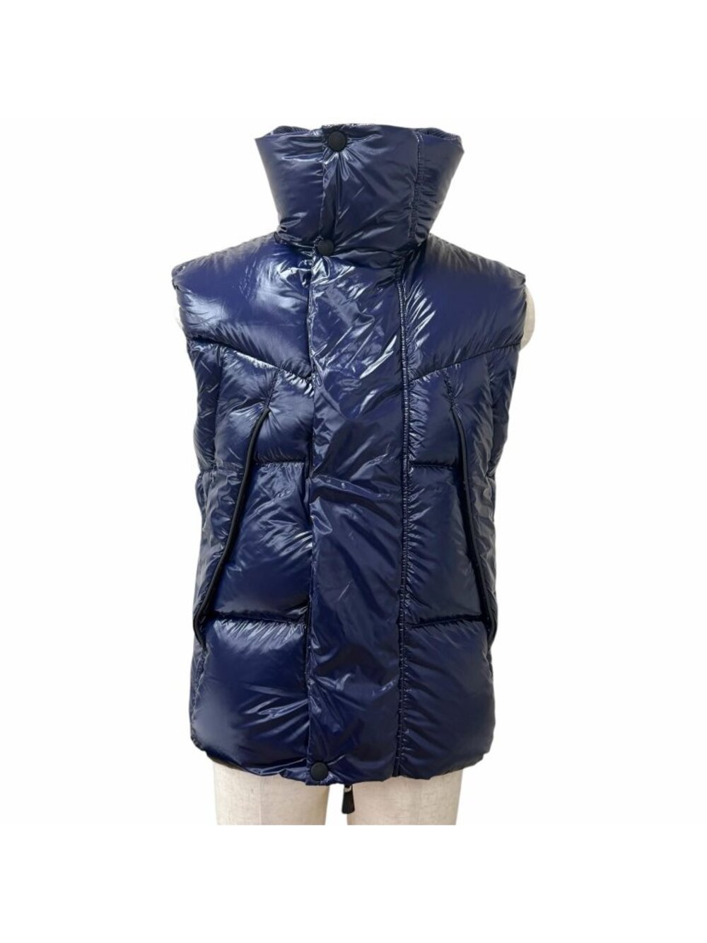 Moncler Grenoble Berzin Gilet Logo Patch Down Vest Navy